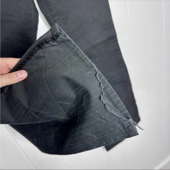 Vtg 5351 Pour Les Hommes Size 1 (28x31) Black Button Fly Flared Denim Jeans Pant - Picture 6 of 13